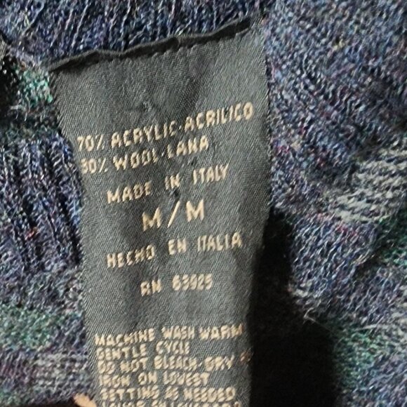 Vintage Cortina Italia Wool-Blend Checkered Sweater - Picture 4 of 4